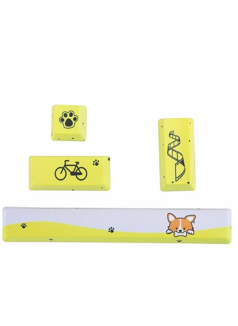 Y&D - Keycaps Mechanical Keyboard, Little Yellow Dog Pattern Caps with Space Key Cap, ESC Enter Numpad Cap for Keyboard Universal Gift - Image 1