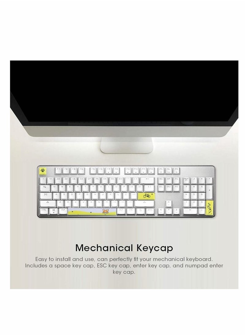 Y&D - Keycaps Mechanical Keyboard, Little Yellow Dog Pattern Caps with Space Key Cap, ESC Enter Numpad Cap for Keyboard Universal Gift - Image 1