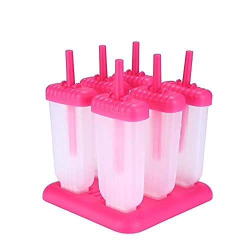 Fariox Plastic Reusable Popsicle Molds Ice Pop Makers Ice Pop Molds Kulfi Maker Mould Candy Maker Plastic Popsicle Mold Kids Ice Cream Tray Holder Set of 6 - Image 3