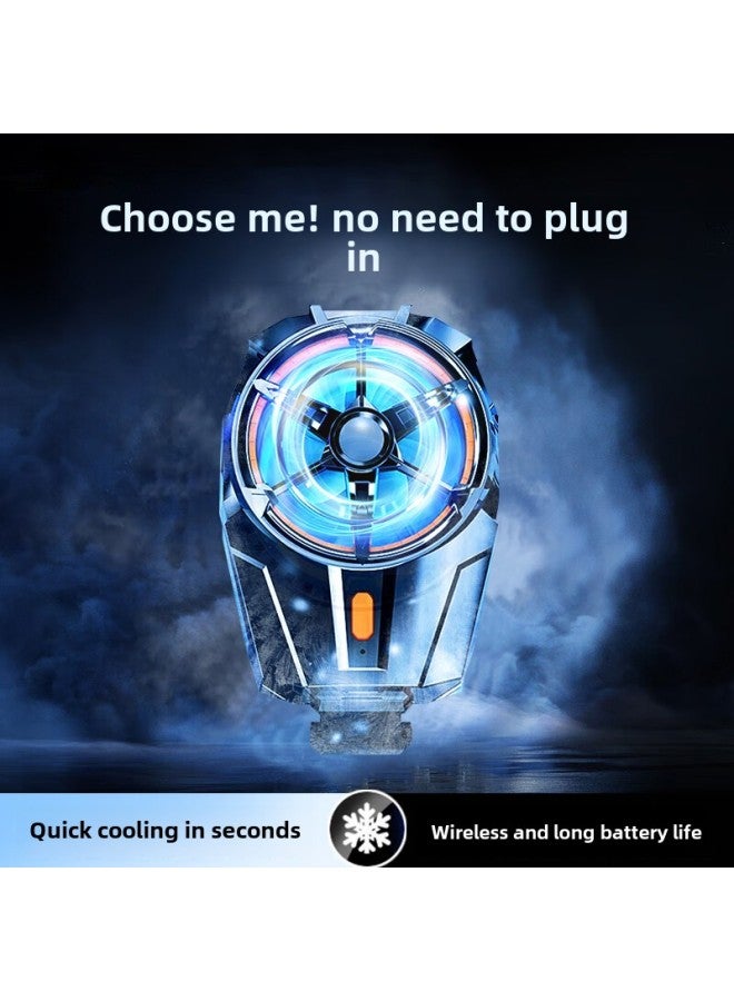 [No Plug-in Cable] Air-cooled Mobile Phone Radiator Is Suitable For Millet Black Shark Charging Back Clip For Apple For iphone Hua-Color:[ice God Pro Wireless Model❄Refrigeration Ceiling】+fast Charging Head∣three-speed Adjustment∣tec Semiconductor Refrigeration∣knight Black  - Image 3