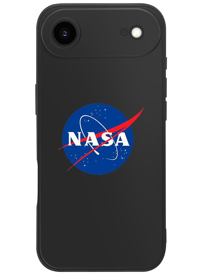 Theodor Protective Slim Fit Case Liquid Silicone Cover with Full Body Protection Anti-Scratch Shockproof Case For Apple iPhone 17 Air (Black) Nasa CLassic - Image 1