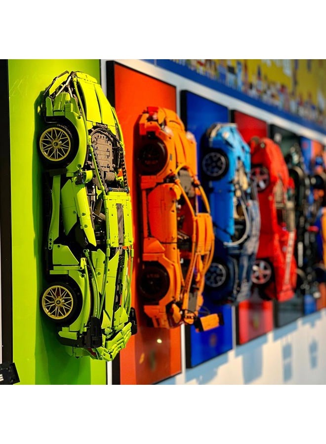 iLuane Display Wallboard for Lego 42056 Porsche 911 GT3 RS, Collectibles Display Wallboard for Building Blocks, Gifts for Lego Lovers (Only Display Wallboard) - Image 3