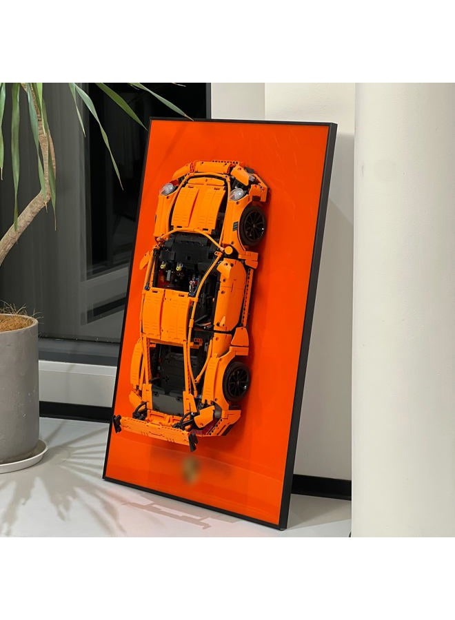 iLuane Display Wallboard for Lego 42056 Porsche 911 GT3 RS, Collectibles Display Wallboard for Building Blocks, Gifts for Lego Lovers (Only Display Wallboard) - Image 1