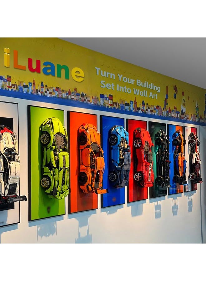 iLuane Display Wallboard for Lego 42056 Porsche 911 GT3 RS, Collectibles Display Wallboard for Building Blocks, Gifts for Lego Lovers (Only Display Wallboard) - Image 2