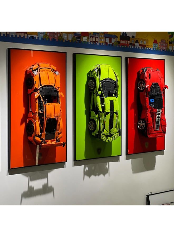 iLuane Display Wallboard for Lego 42056 Porsche 911 GT3 RS, Collectibles Display Wallboard for Building Blocks, Gifts for Lego Lovers (Only Display Wallboard) - Image 4