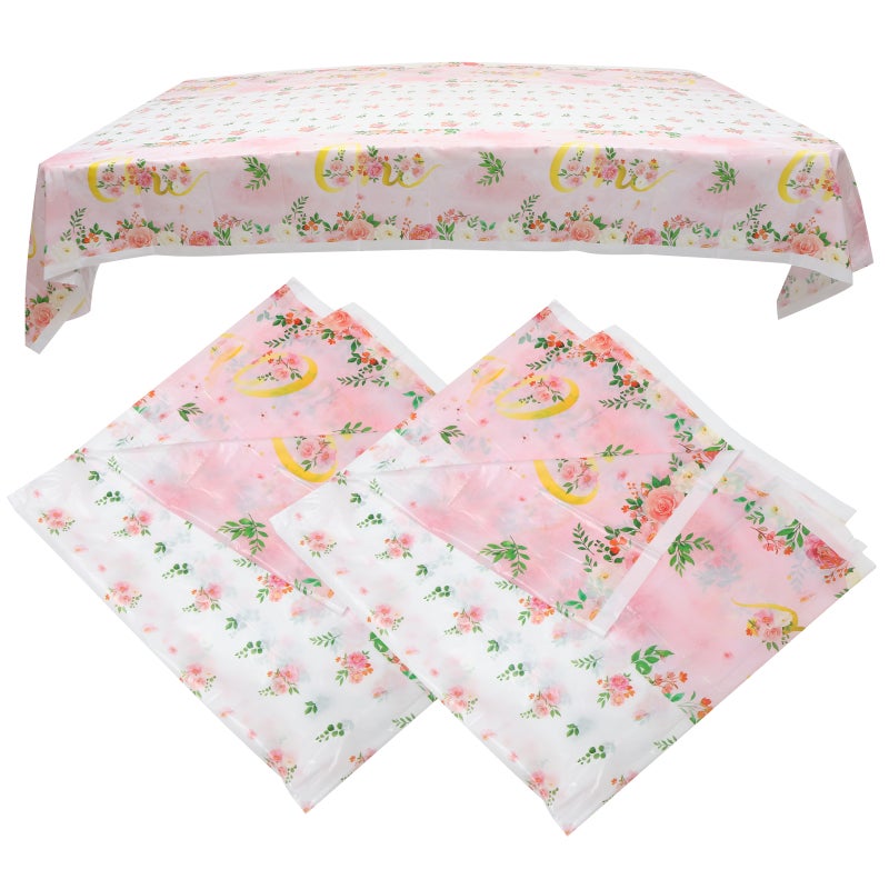 3pcs Toddler Birthday Tablecloth 1st Birthday Tablecloth Reusable Table Cover Kids Birthday Party Decoration - Image 1