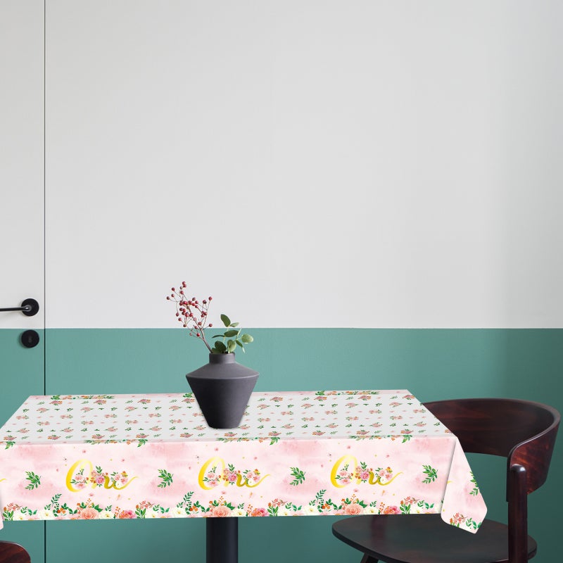 3pcs Toddler Birthday Tablecloth 1st Birthday Tablecloth Reusable Table Cover Kids Birthday Party Decoration - Image 3