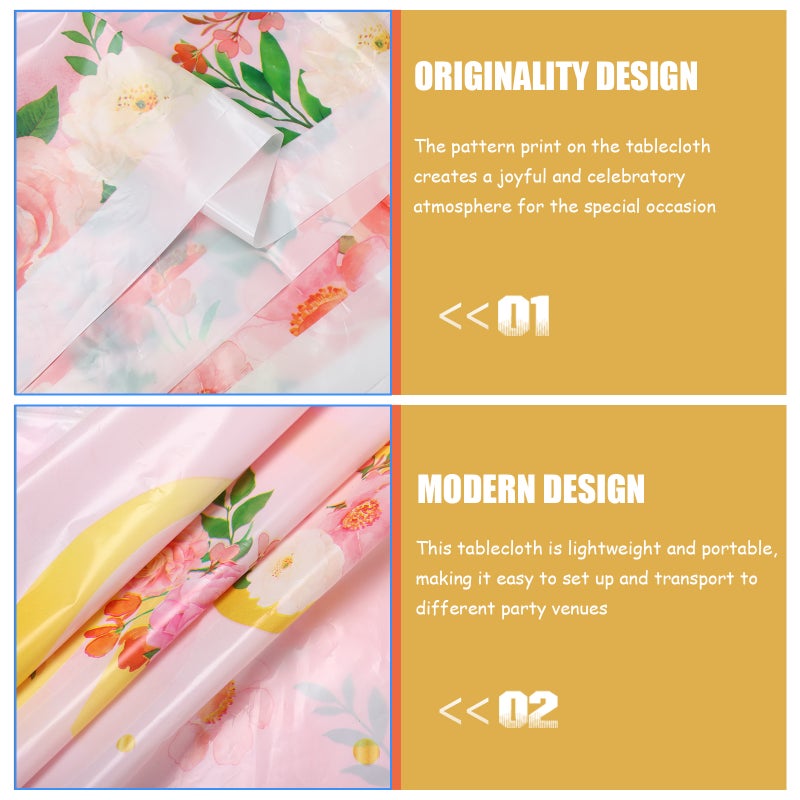 3pcs Toddler Birthday Tablecloth 1st Birthday Tablecloth Reusable Table Cover Kids Birthday Party Decoration - Image 5