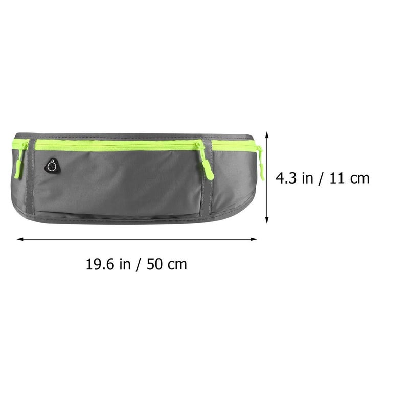 Grey Waterproof Running Waist Pack Three Compartments 7 Inch - Image 3
