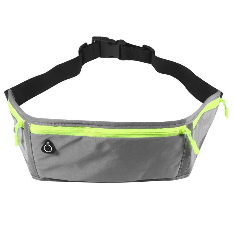 Grey Waterproof Running Waist Pack Three Compartments 7 Inch - Image 2