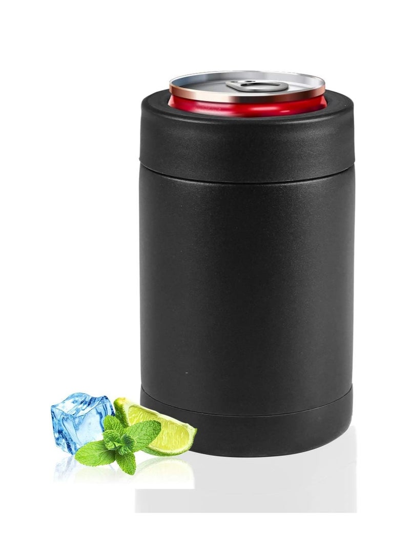 Excefore مبرد علب زجاجة من الفولاذ المقاوم للصدأ مزدوج العزل 12 أونصة لحامل المشروبات، خالي من BPA  - Image 1