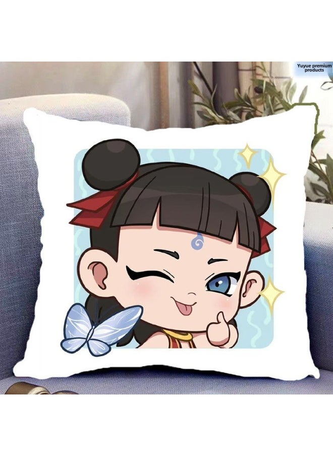What Kind Of Pillow Around What Kind Of Pillow What Kind Of Magic Boy 2 Sea Ao Bing Ao Guang Ao Leap Shen Male Leopard Animation Gift Can Be-Specifications:19-Color:50*50cm (gift Giving)-bright Satin  - Image 1
