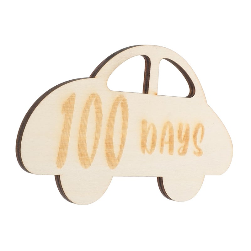 Wooden Number Chips Growth Milestone Markers for Baby Photo Props 12 Pieces - Image 2