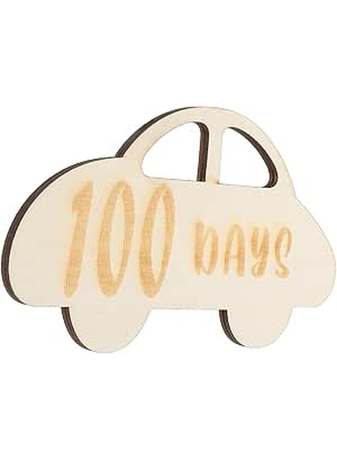 Wooden Number Chips Growth Milestone Markers for Baby Photo Props 12 Pieces - Image 1
