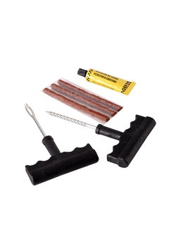 LAWAZIM Tire Repair Tools -6 Piece-Rubber Plug Quick Drying Rubber Cement Sealant Tire Plug Insertion Tool Reamer- Flat Wheels Emergency Puncture Repair Maintenance on Bike Vehicle Automotive Roadside  - Image 2