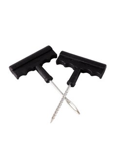 LAWAZIM Tire Repair Tools -6 Piece-Rubber Plug Quick Drying Rubber Cement Sealant Tire Plug Insertion Tool Reamer- Flat Wheels Emergency Puncture Repair Maintenance on Bike Vehicle Automotive Roadside  - Image 3