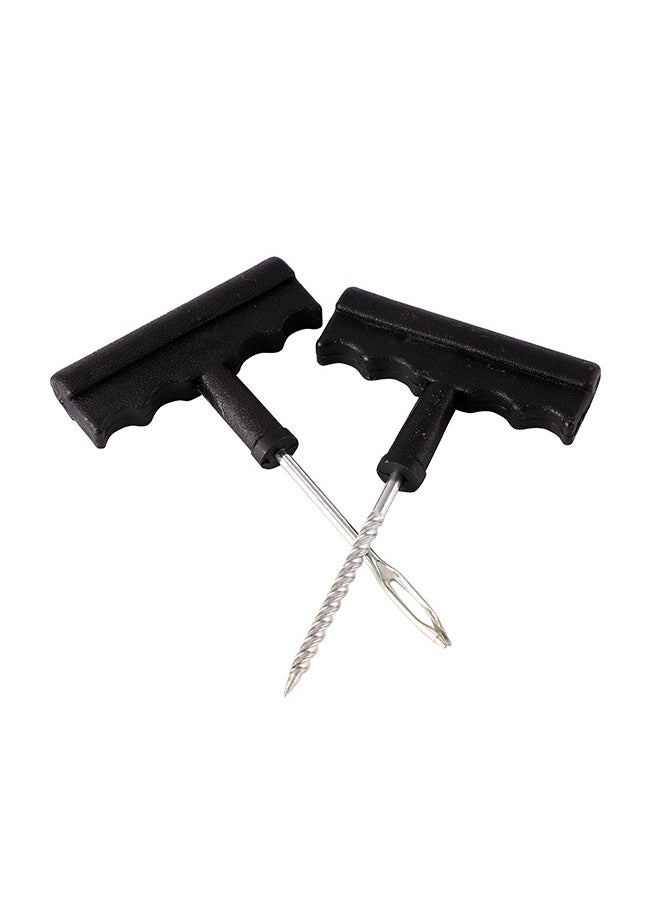 LAWAZIM Tire Repair Tools -6 Piece-Rubber Plug Quick Drying Rubber Cement Sealant Tire Plug Insertion Tool Reamer- Flat Wheels Emergency Puncture Repair Maintenance on Bike Vehicle Automotive Roadside  - Image 3