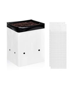 Excefore Film Grow Bag, 1 Gallon Plastic Grow Bags, Black and White Plant Nursery Bags, Seeding Bags for Vegetable Flower Plant, Suitable for Potting Seedlings, and Rooting  - Image 2