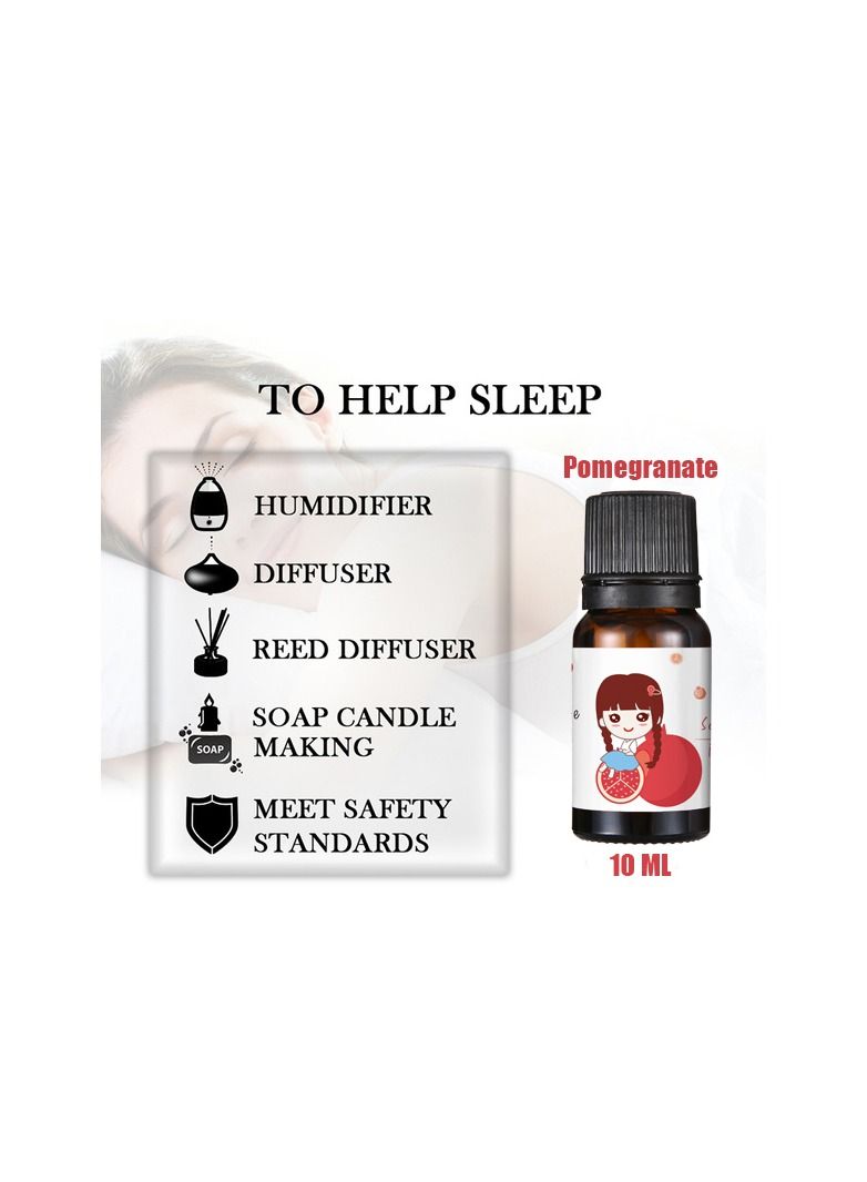 1-Piece 10ML Essential Oil For Air Humidifier,Flavors Aroma Diffuser Natural Plant Oil,Plant Fragrance Use For Air Fresh or Relieve Stress,Fragrance Pomegranate - Image 2