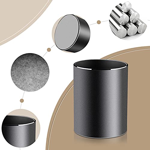 Vaydeer Metal Pen and Pencil Holder Made of Aluminum Desk Storage Large Capacity Makeup Brush Holder for Office, Classroom, Home Black (3.15 x 3.15 x 3.94 Inches) - Image 4