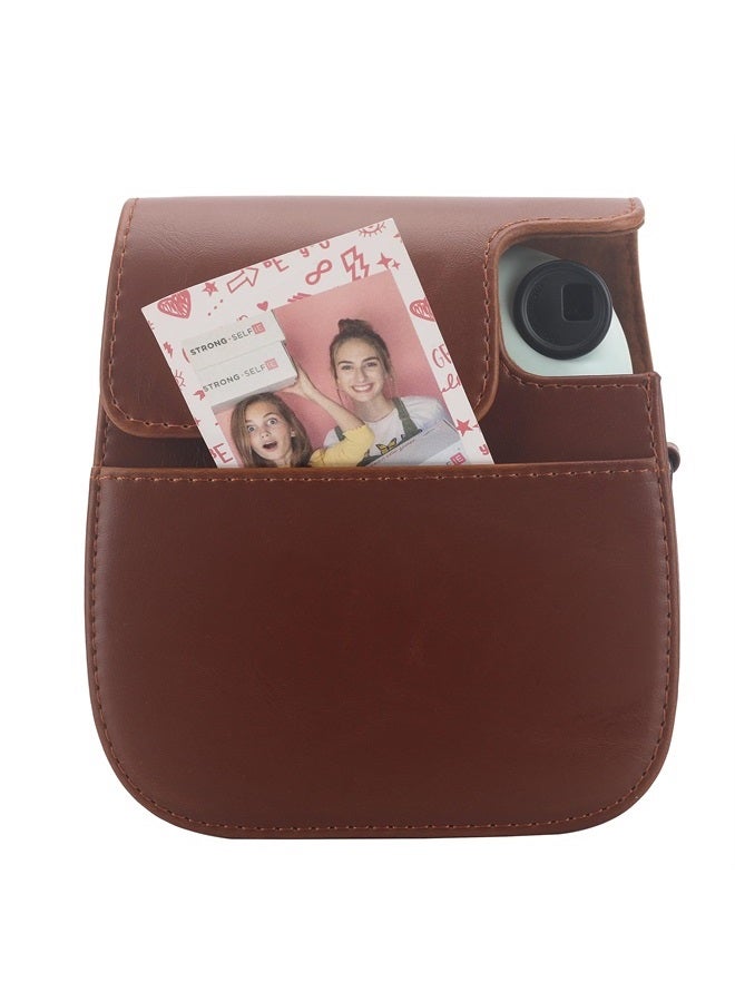 Frankmate Protective Case Compatible with Fujifilm Instax Mini 12 11 9 8 Instant Film Camera with Accessory Pocket and Adjustable Strap - Image 2