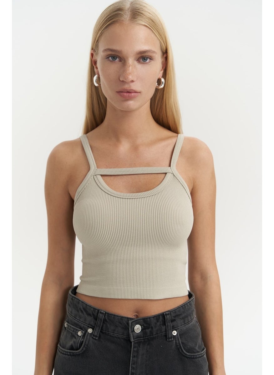 Noam Soft Khaki Front Detail Ribbed Crop - pzsku/Z2A43A642FD533E955707Z/45/_/1741093495/1a32c0d0-cf01-4c89-b966-6c85be8e755c