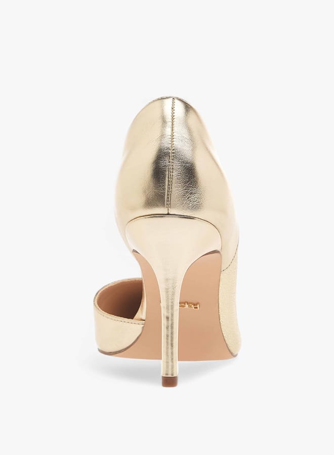 Paprika Women's Textured Slip-On D'Orsay Shoes With Stiletto Heels - Image 5