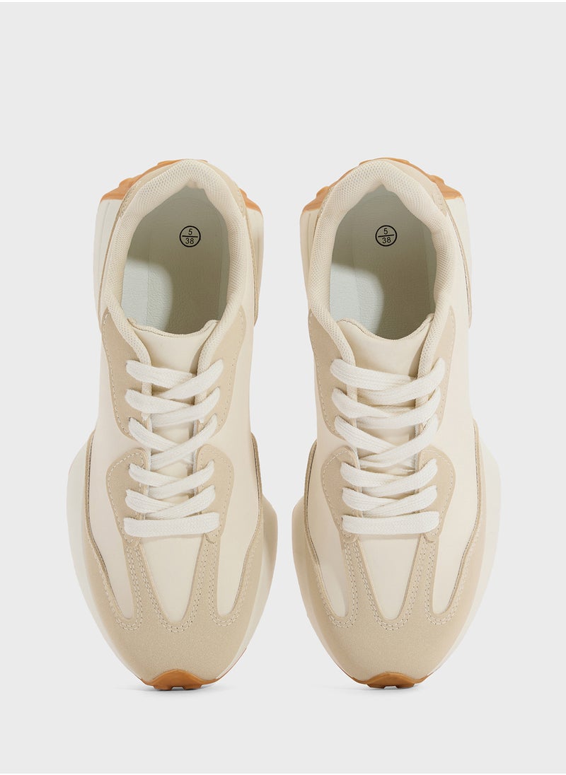 Truffle Mix Material Sneakers  - Image 4