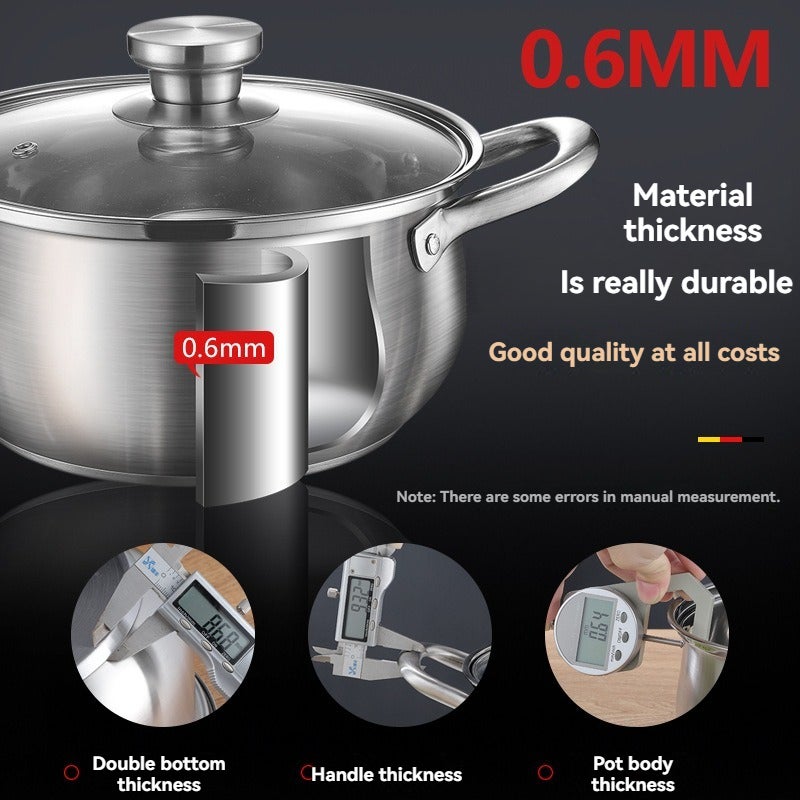 Stockpot 22*22*10.5cm Premium Stainless Steel Construction - Mirror Polished Interior And Exterior Cookware For Home Kitchen, Induction And All Stove Types - Image 3