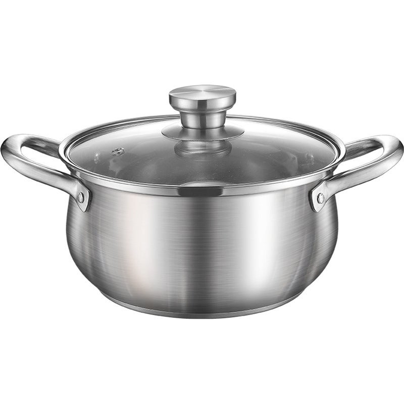 Stockpot 22*22*10.5cm Premium Stainless Steel Construction - Mirror Polished Interior And Exterior Cookware For Home Kitchen, Induction And All Stove Types - Image 1