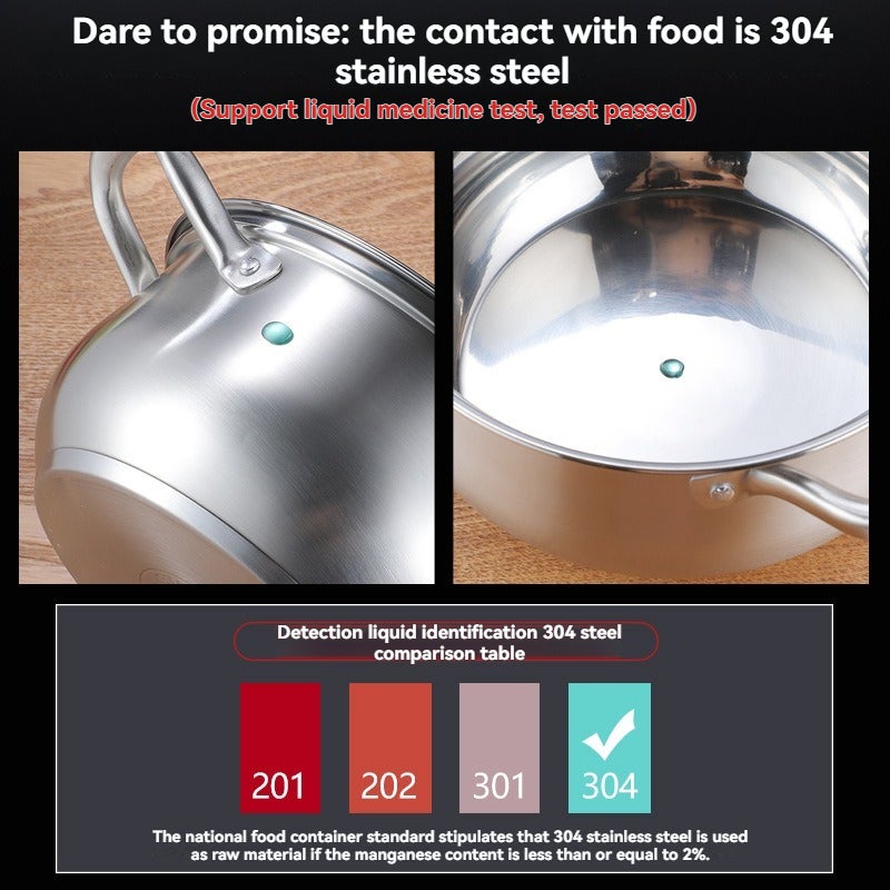 Stockpot 22*22*10.5cm Premium Stainless Steel Construction - Mirror Polished Interior And Exterior Cookware For Home Kitchen, Induction And All Stove Types - Image 5
