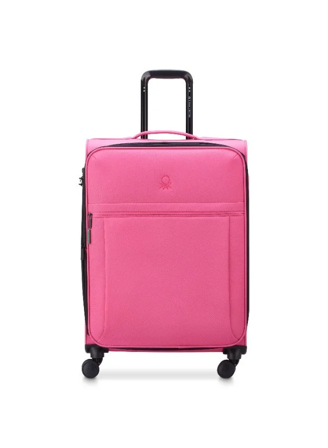 Delsey United Colors of Benetton By Delsey   69cm 4 Double Wheel  Expendable Trolley  Rose
