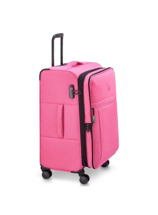 Delsey United Colors of Benetton By Delsey   69cm 4 Double Wheel  Expendable Trolley  Rose