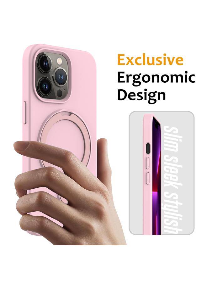 Zaboon Case For iPhone 13 Pro Max Liquid Silicone MagSafe Magnetic Phone Case with Ring Holder - Image 2