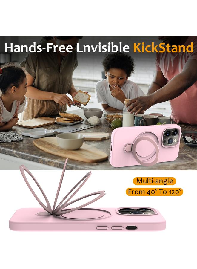 Zaboon Case For iPhone 13 Pro Max Liquid Silicone MagSafe Magnetic Phone Case with Ring Holder - Image 5