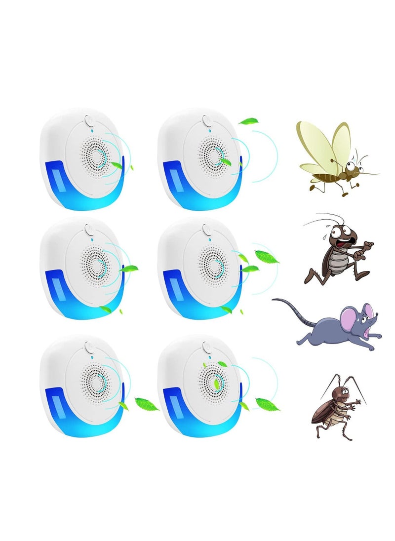 KASTWAVE Ultrasonic Pest Repeller, Electronic Plug-in Indoor Ultrasonic Pest Repellent, Indoor Pest Control for Mosquitoes, Roaches, Mice, Ants, Humans Pets Safe Effective Pest Defender 6 Packs  - Image 1