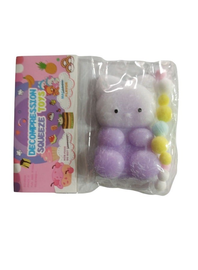 Squishy Bear Shape - Kawaii Squishys Stress Relief Fidget Toy for Adults and Teenagers (Purple)