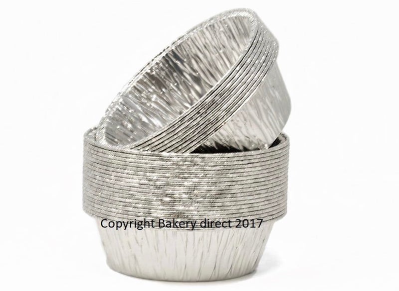 Bakery Direct 130 Round Silver Pukka Pie foilsDishes