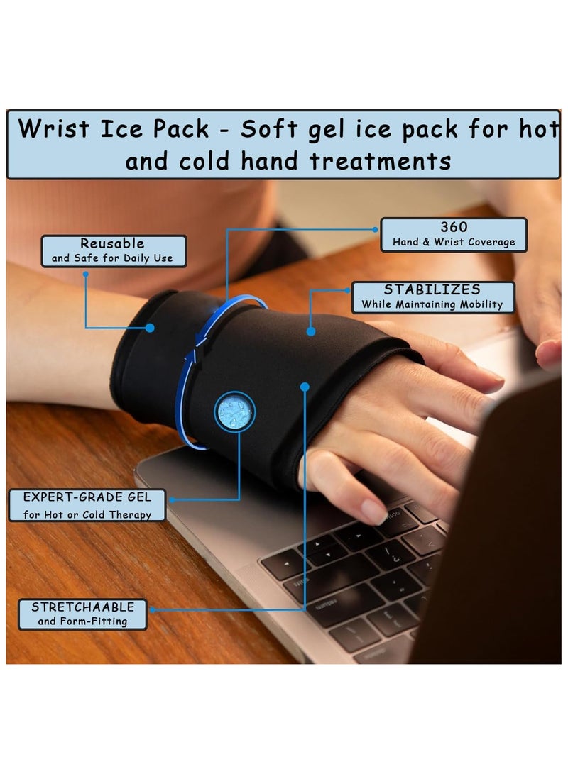 AUTOYSUR Wrist/Hand Ice Pack - Wrist Wrap Hot and Cold Hand Therapy Gloves, Soft Gel Ice Pack Wrap for Either Wrist for Hot & Cold Hand Therapy - Image 4