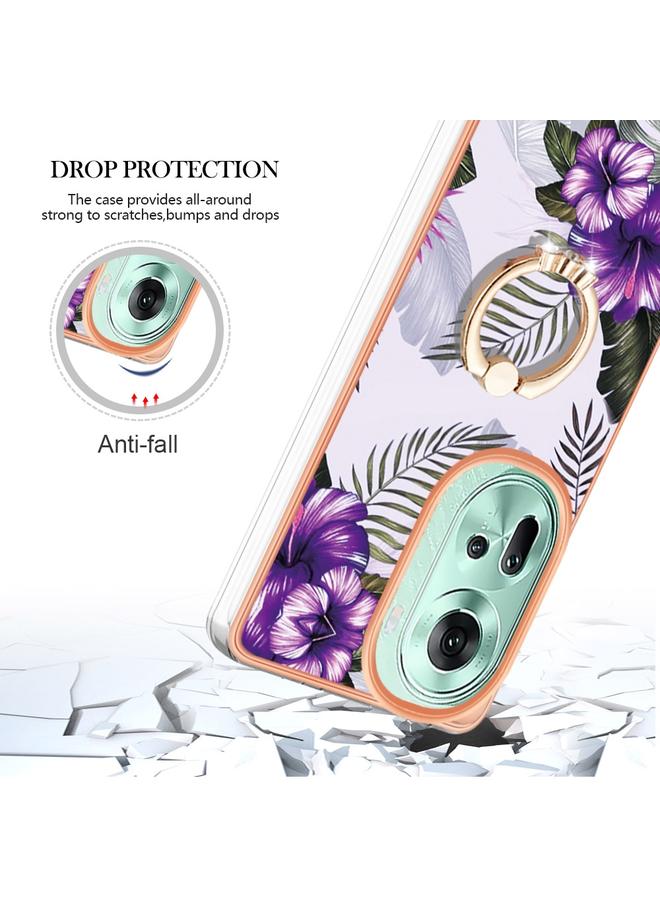 S-TOP Case For OPPO Reno11 5G Global Electroplating IMD TPU Phone Case with Ring - Image 4