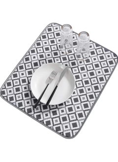 Plan A Dish Drying Mat, Cup Drying Mat, Super Absorbent Microfiber Dish Drying Mat, Kitchen Utensil Drying Mat, Size 40 * 50cm, Random Colors and Drawings (3)  - Image 1