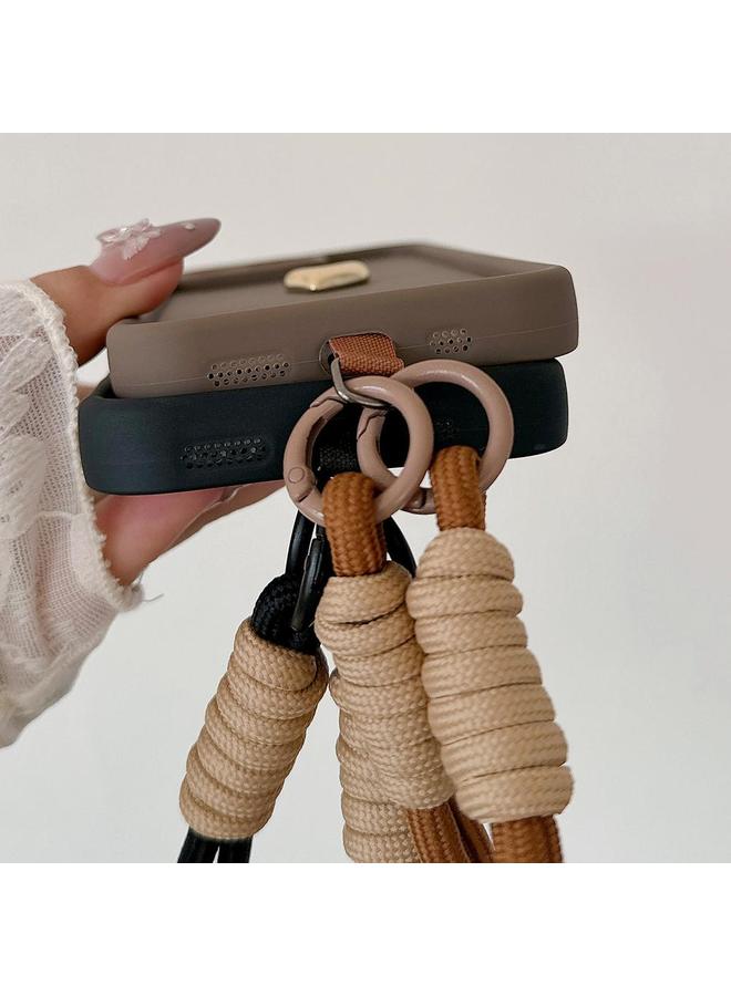 erorex Case For iPhone 15 Pro Max Solid Color 3D Love TPU Phone Case with Lanyard - Image 5