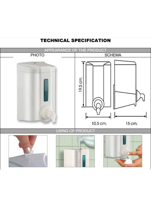 Vialli F4T Foam Dispenser with Chamber 1000 ml Transparent  - Image 2