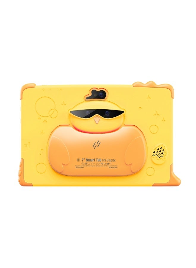 هيتز تابلت H1 الذكي للأطفال، يعمل بنظام أندرويد وواي فاي، شاشة 7 بوصة IPS، ذاكرة وصول عشوائي 6 جيجابايت، سعة تخزين 128 جيجابايت، يدعم تقنية 5G، بطارية 4000 مللي أمبير/ساعة - لون أصفر مع ملحقات وهدايا مجانية بالداخل - Image 2