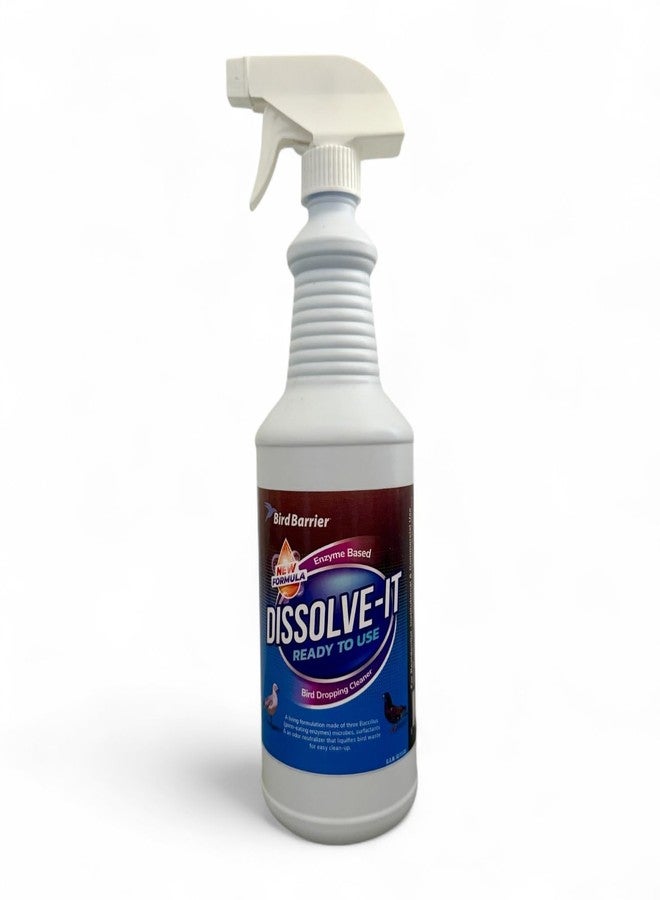 Bird Barrier Product image Dissolve-It Enzyme Cleaner Concentrate |1 Quart Ready to use | Bird Dropping Remover, Pet Urine & Odor Eliminator for Carpets, Hardwood Floors, Drains & Grease Traps - Image 1