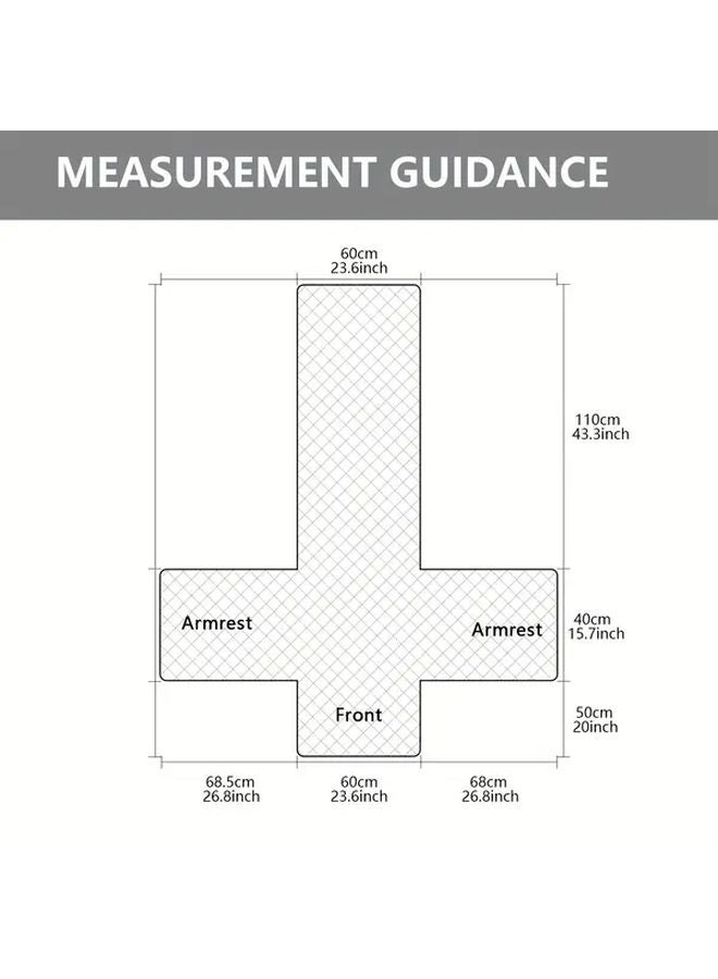 غطاء أريكة كبير مضاد للانزلاق - غطاء مقعد مفرد قابل للغسيل الآلي باللون البيج - Image 4