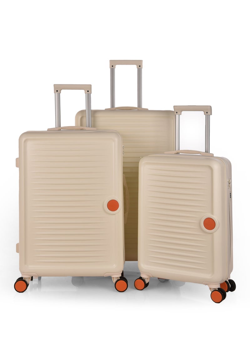 تراك طقم حقائب سفر تراك، مادة أكريلونتريل بيوتادايين ستايرين ، حقيبة سفر بعجلات مع مقاسات مقصورة وحقائب سفر، قفل  و  عجلات مزدوجة، خفيفة الوزن، مقاس - Image 1