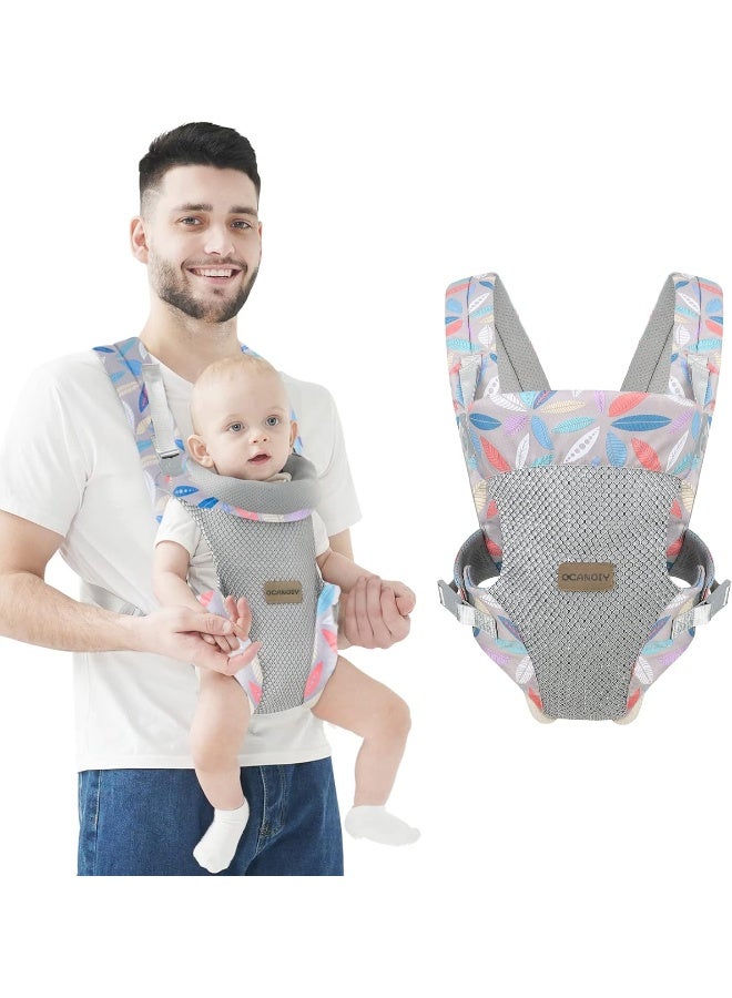 Ocanoiy Baby Carrier Wrap, Ergonomic Front Carrier for Baby Infant Carrier All Carry Position Front and Back Face-in Face-Out Holder Baby Kangaroo Carrier for Toddler  - Image 1