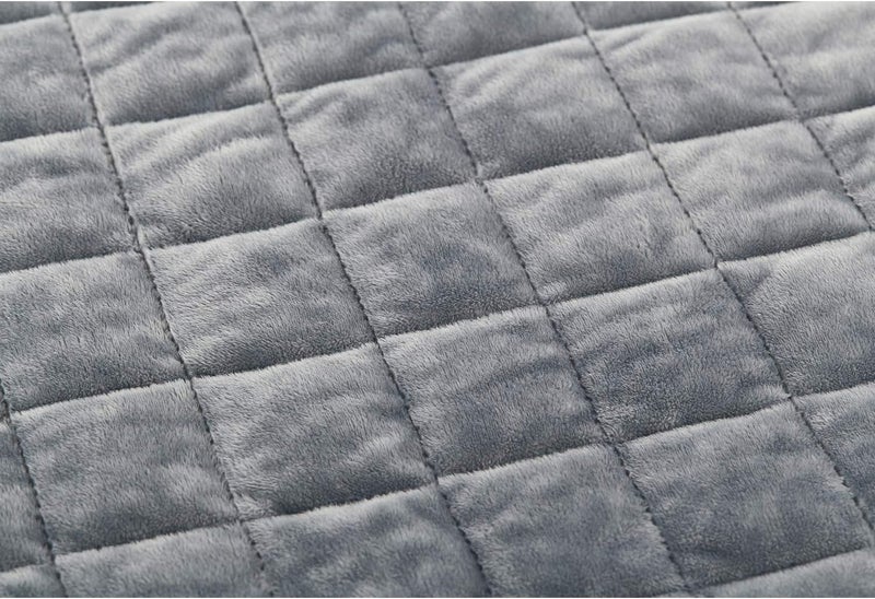 RelaxBlanket 48''x72'' Duvet Cover for Weighted Blanket | Super Cozy and Warm | Double-Side Square Quilted Minky | Dark Grey - Image 4