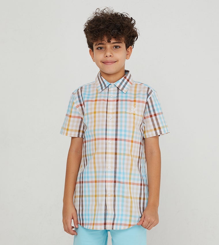 Checked Print Regular Fit Shirt